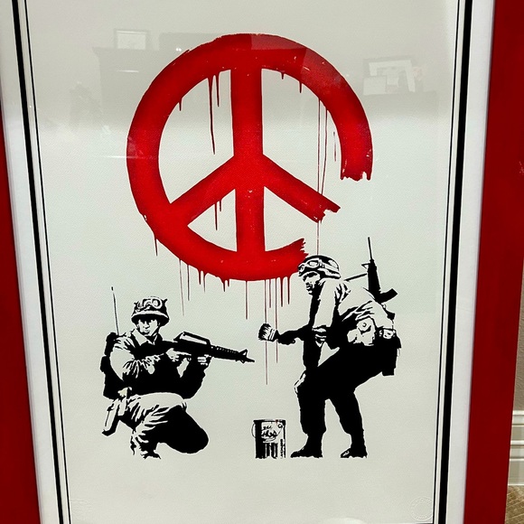 Authentic Banksy color framed lithograph - Picture 2 of 3